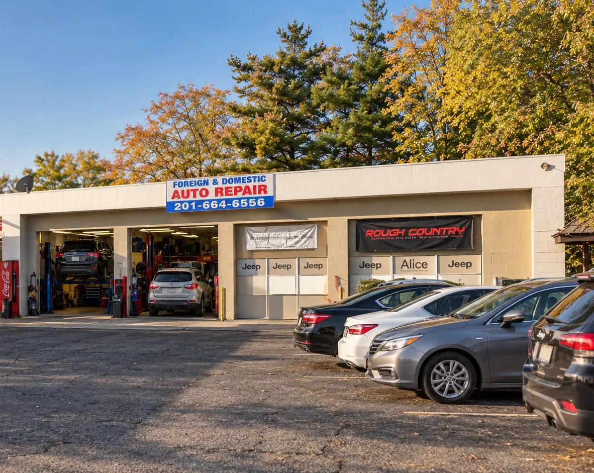Alice Motorsport service bays on Kinderkamack Road in Westwood, NJ